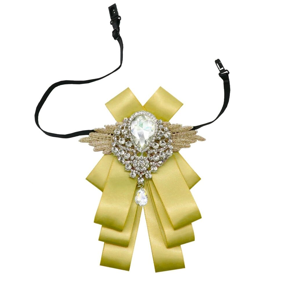 3729 Sparkle Bow Ties and Big Rhinestone Bow Tie Satin Ribbon Bowtie